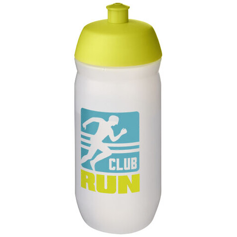 HydroFlex™ Clear 500 ml Squeezy Sportflasche, limone, klar mattiert bedrucken, Art.-Nr. 21044063