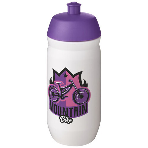 HydroFlex™ 500 ml Squeezy Sportflasche, lila, weiss bedrucken, Art.-Nr. 21044137