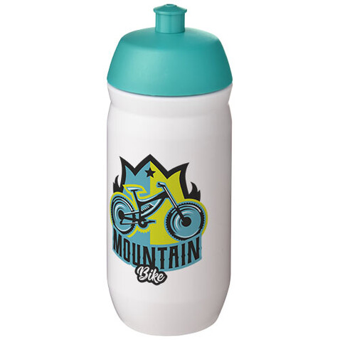 HydroFlex™ 500 ml Squeezy Sportflasche, aquablau, weiss bedrucken, Art.-Nr. 21044151