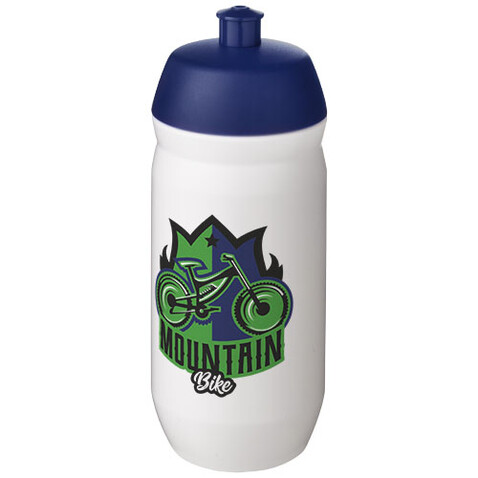 HydroFlex™ 500 ml Squeezy Sportflasche, blau, weiss bedrucken, Art.-Nr. 21044152