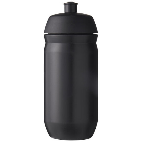 HydroFlex™ 500 ml Squeezy Sportflasche, schwarz, schwarz bedrucken, Art.-Nr. 21044191