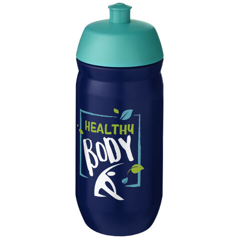 HydroFlex™ 500 ml Squeezy Sportflasche, aquablau, blau bedrucken, Art.-Nr. 21044195