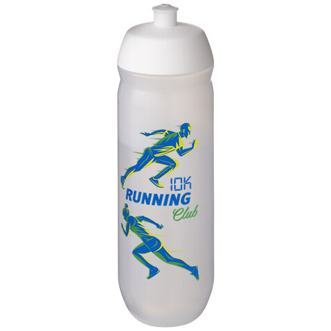 HydroFlex™ Clear 750 ml Squeezy Sportflasche, weiss, klar mattiert bedrucken, Art.-Nr. 21044201
