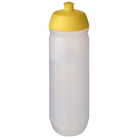 HydroFlex™ Clear 750 ml Squeezy Sportflasche, gelb, klar mattiert bedrucken, Art.-Nr. 21044211