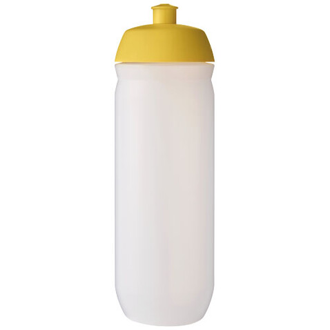 HydroFlex™ Clear 750 ml Squeezy Sportflasche, gelb, klar mattiert bedrucken, Art.-Nr. 21044211