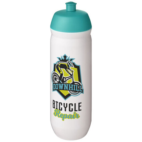 HydroFlex™ 750 ml Squeezy Sportflasche, aquablau, weiss bedrucken, Art.-Nr. 21044351