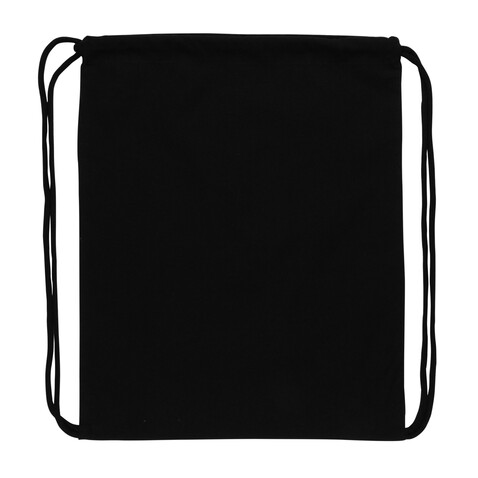 Impact AWARE™ recycelter Baumwoll-Sportbeutel 145gr schwarz bedrucken, Art.-Nr. P762.631
