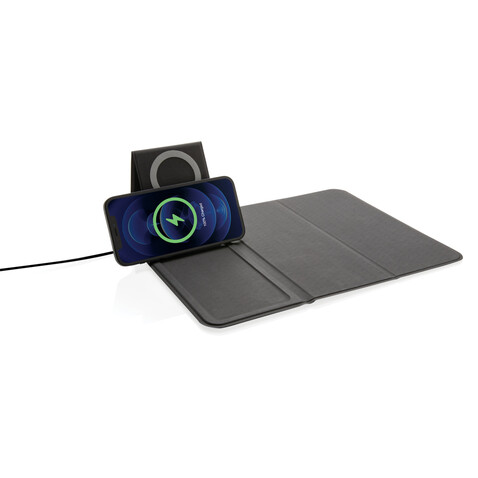 Artic magnetischer 10W Wireless Charging Smartphonehalter schwarz bedrucken, Art.-Nr. P308.332