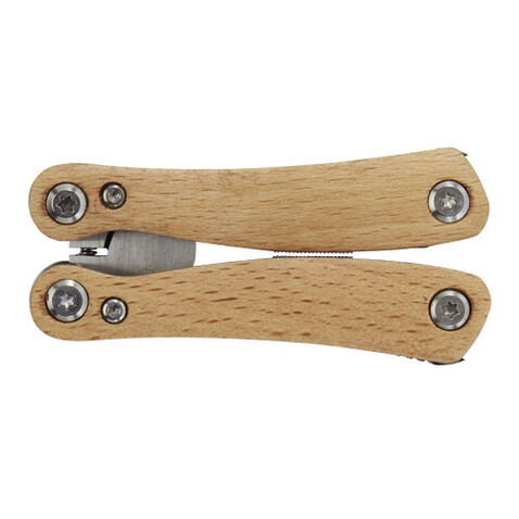 Anderson Mittelgroßes Multitool aus Holz mit 12 Funktionen, natur bedrucken, Art.-Nr. 10450871