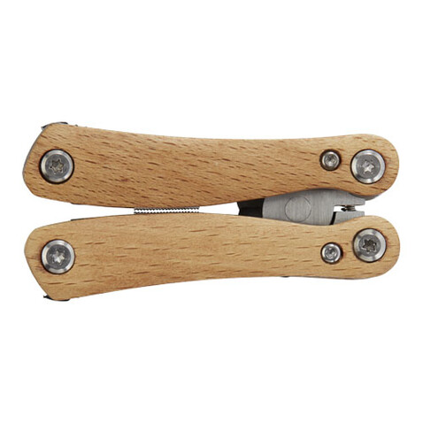 Anderson Mittelgroßes Multitool aus Holz mit 12 Funktionen, natur bedrucken, Art.-Nr. 10450871