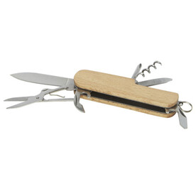Richard Holztaschenmesser mit 7 Funktionen, natur bedrucken, Art.-Nr. 10451071 Richard Holztaschenmesser mit 7 Funktionen, natur bedrucken, Art.-Nr. 10451071