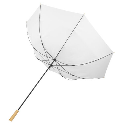 Romee 30&#039;&#039; windbeständiger Golfschirm aus recyceltem PET, weiss bedrucken, Art.-Nr. 10940901