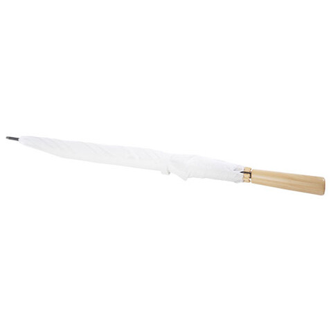 Romee 30&#039;&#039; windbeständiger Golfschirm aus recyceltem PET, weiss bedrucken, Art.-Nr. 10940901