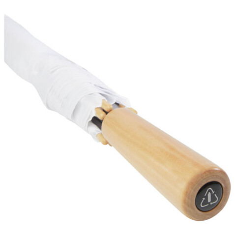 Romee 30&#039;&#039; windbeständiger Golfschirm aus recyceltem PET, weiss bedrucken, Art.-Nr. 10940901
