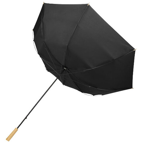 Romee 30&#039;&#039; windbeständiger Golfschirm aus recyceltem PET, schwarz bedrucken, Art.-Nr. 10940990