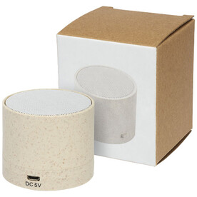 Kikai Bluetooth®-Lautsprecher aus Weizenstroh, beige bedrucken, Art.-Nr. 12413802 Kikai Bluetooth®-Lautsprecher aus Weizenstroh, beige bedrucken, Art.-Nr. 12413802