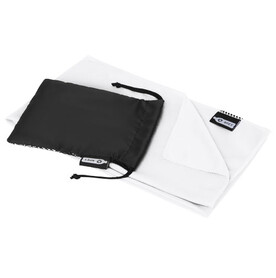 Raquel Sport Kühlhandtuch im Etui aus recyceltem PET Kunststoff 80 x 30 cm, weiss bedrucken, Art.-Nr. 12500101 Raquel Sport Kühlhandtuch im Etui aus recyceltem PET Kunststoff 80 x 30 cm, weiss bedrucken, Art.-Nr. 12500101