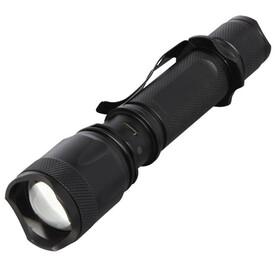 Mears wiederaufladbare taktische 5W Taschenlampe, schwarz bedrucken, Art.-Nr. 10460290