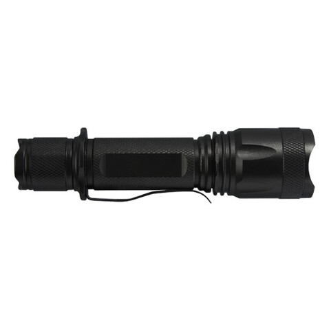 Mears wiederaufladbare taktische 5W Taschenlampe, schwarz bedrucken, Art.-Nr. 10460290