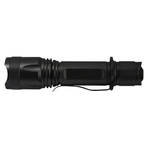 Mears wiederaufladbare taktische 5W Taschenlampe, schwarz bedrucken, Art.-Nr. 10460290