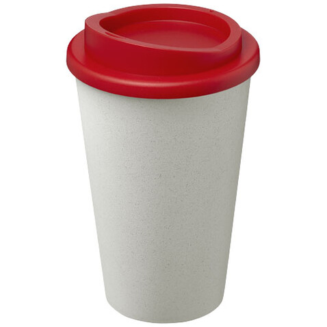 Americano® Eco 350 ml recycelter Becher, weiss, rot bedrucken, Art.-Nr. 21042216 Americano® Eco 350 ml recycelter Becher, weiss, rot bedrucken, Art.-Nr. 21042216