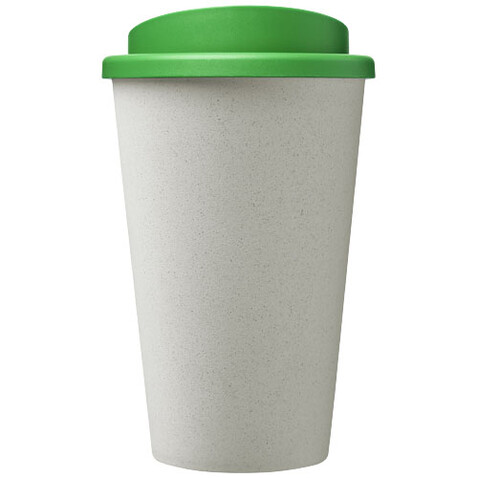 Americano® Eco 350 ml recycelter Becher, weiss, grün bedrucken, Art.-Nr. 21042223