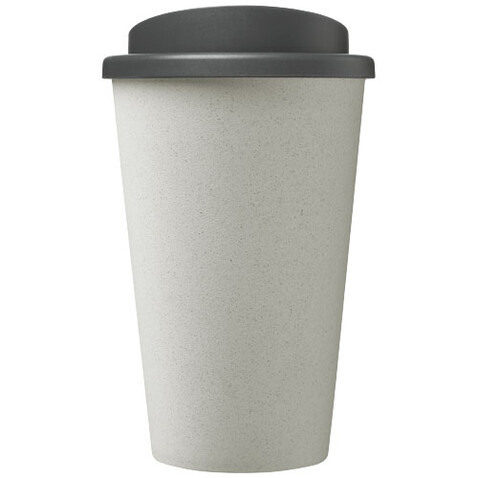 Americano® Eco 350 ml recycelter Becher, weiss, grau bedrucken, Art.-Nr. 21042224