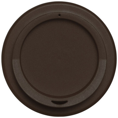 Americano® Eco 350 ml recycelter Becher, weiss, braun bedrucken, Art.-Nr. 21042225