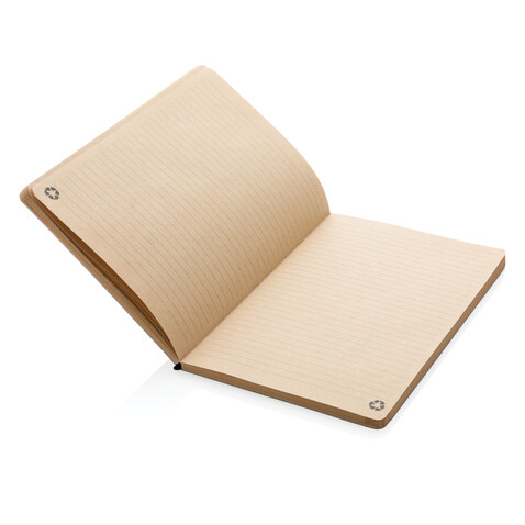 A5 Kork &amp; Kraft Notizbuch schwarz bedrucken, Art.-Nr. P774.331