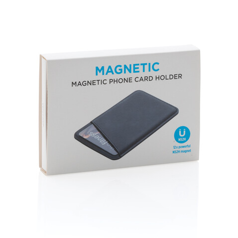Magnetischer Phone-Kartenhalter schwarz bedrucken, Art.-Nr. P820.751