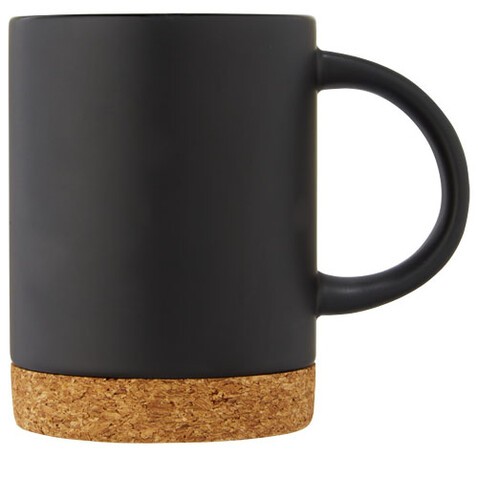 Neiva 425 ml Keramiktasse mit Korkboden, schwarz bedrucken, Art.-Nr. 10090190