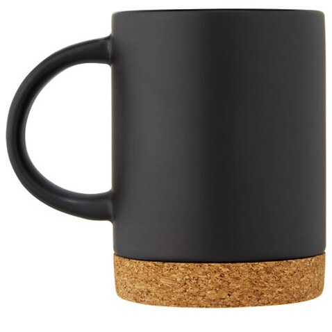Neiva 425 ml Keramiktasse mit Korkboden, schwarz bedrucken, Art.-Nr. 10090190