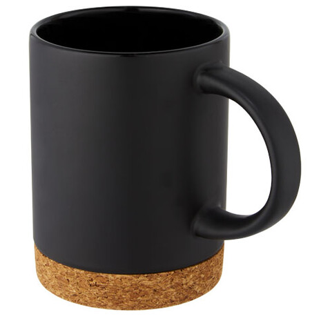 Neiva 425 ml Keramiktasse mit Korkboden, schwarz bedrucken, Art.-Nr. 10090190