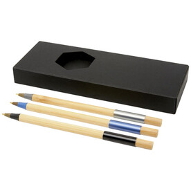 Kerf Bambus-Stiftset 3-teilig, schwarz, natur bedrucken, Art.-Nr. 10777990 Kerf Bambus-Stiftset 3-teilig, schwarz, natur bedrucken, Art.-Nr. 10777990