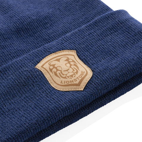 Impact Polylana® Beanie mit AWARE™ Tracer blau bedrucken, Art.-Nr. P453.345