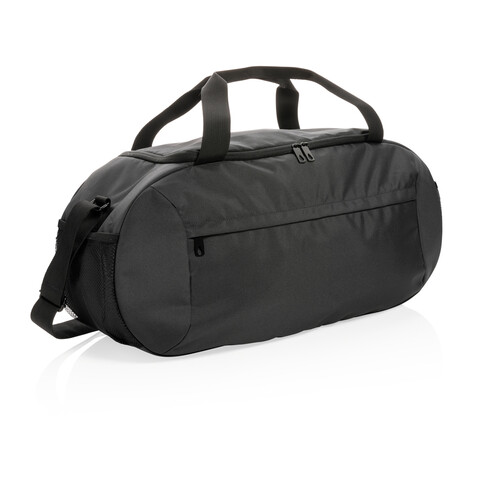 Impact AWARE™ RPET Sporttasche schwarz bedrucken, Art.-Nr. P707.141