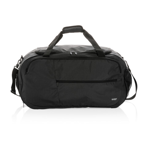 Swiss Peak AWARE™ RPET Sporttasche schwarz bedrucken, Art.-Nr. P707.151