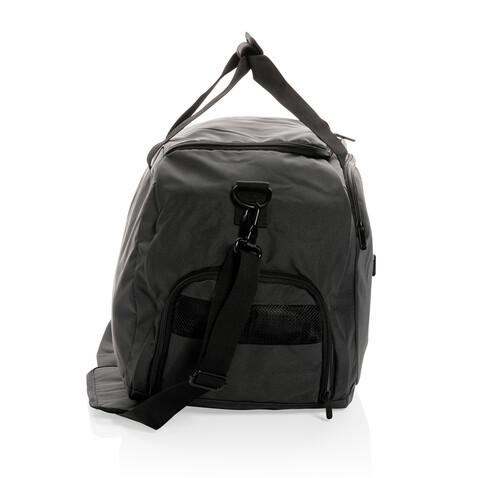 Swiss Peak AWARE™ RPET Sporttasche schwarz bedrucken, Art.-Nr. P707.151