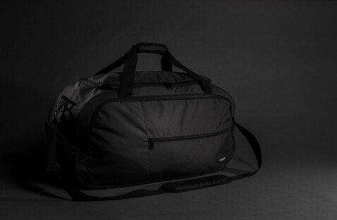 Swiss Peak AWARE™ RPET Sporttasche schwarz bedrucken, Art.-Nr. P707.151