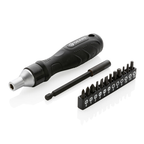 Gear X Ratschen-Schraubendreher schwarz bedrucken, Art.-Nr. P221.501