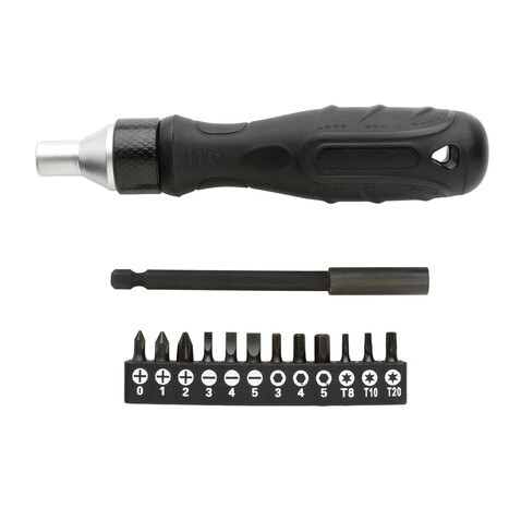 Gear X Ratschen-Schraubendreher schwarz bedrucken, Art.-Nr. P221.501