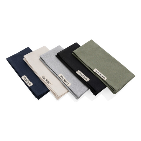 Ukiyo Aware™ 180gr rCotton 4-tlg. Servietten-Set schwarz bedrucken, Art.-Nr. P261.251