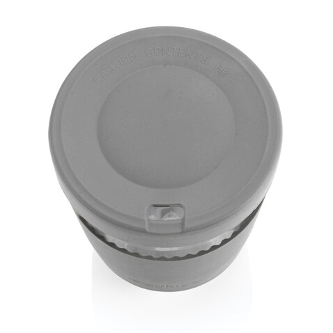 Ukiyo Borosilikatglas mit Silikondeckel &amp; Sleeve grau bedrucken, Art.-Nr. P432.702
