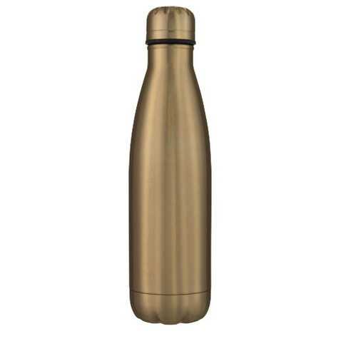 Cove 500 ml vakuumisolierte Edelstahlflasche, gold bedrucken, Art.-Nr. 10067114