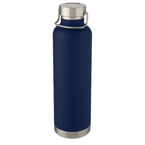 Thor 1 l Kupfer-Vakuum Isoliersportflasche, dunkelblau bedrucken, Art.-Nr. 10067355