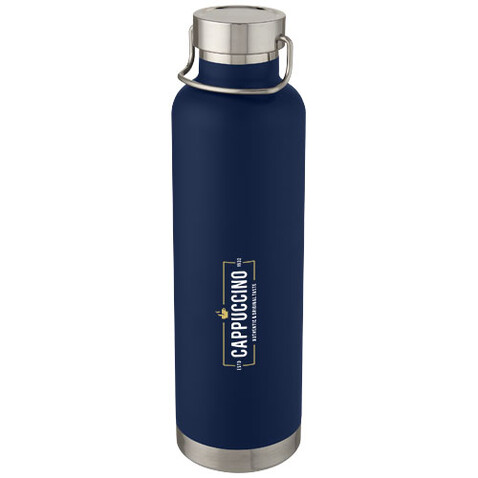 Thor 1 l Kupfer-Vakuum Isoliersportflasche, dunkelblau bedrucken, Art.-Nr. 10067355