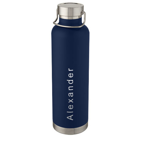 Thor 1 l Kupfer-Vakuum Isoliersportflasche, dunkelblau bedrucken, Art.-Nr. 10067355