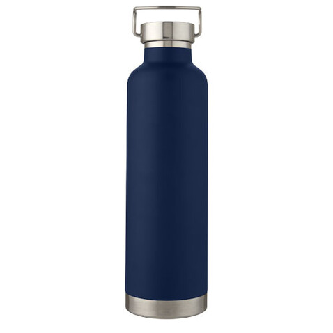 Thor 1 l Kupfer-Vakuum Isoliersportflasche, dunkelblau bedrucken, Art.-Nr. 10067355