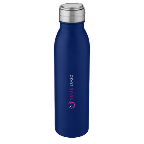 Harper 700 ml Sportflasche aus Edelstahl mit Metallschlaufe, mittelblau bedrucken, Art.-Nr. 10067852