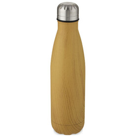 Cove 500 ml Kupfer-Vakuum Isolierflasche in Holzoptik, heather natur bedrucken, Art.-Nr. 10068306
